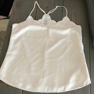 J. Crew Scalloped Racerback Sleeveless Blouse